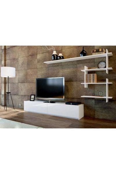 SAHABA Ahenk white TV table