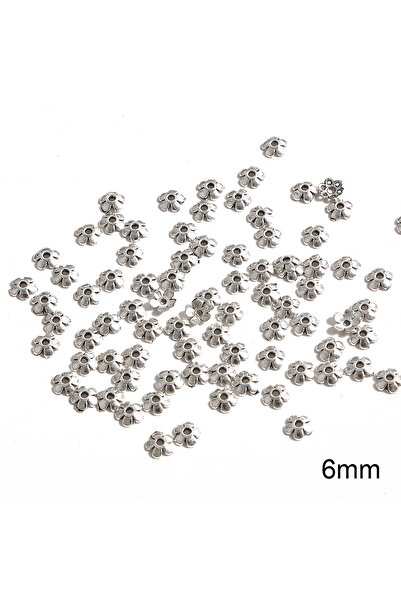 Choice 50 قطعة 6 مم من 50 قطعة من أغطية نهاية الخرز التبتية العتيقة باللون ال...