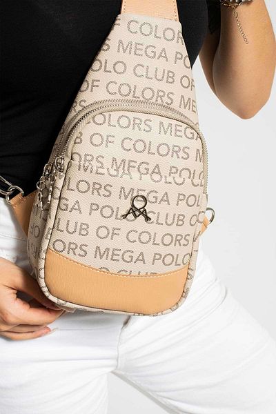 Getcho Lenglet Women's Body Bag Bag Monogram Patterned Suitable for Daily Use with Zippered Adjustable Strap