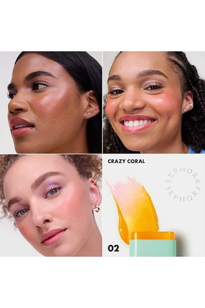 SEPHORA COLLECTION Color Twister Oil-in-Stick for Lip & Cheek 02 Crazy Coral - Coral Orange 8.5g