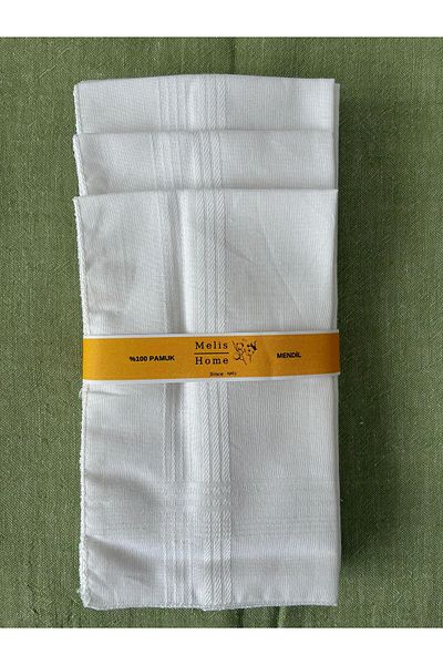 Melis Home 12 White Wipes - 39x39 Cm.100% Cotton