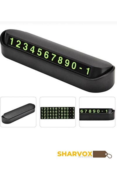 Sharvox Araç İçi Park Numaratörü Neon Torpido Üstü Açılır Kapanır Fosforlu Te...