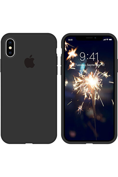izzytech iPhone X ve XS ile Uyumlu Silikon Lansman Logolu Telefon Kılıfı Mikr...