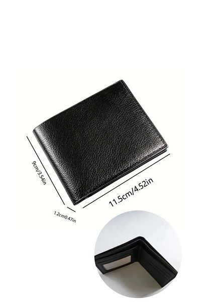 roseberry Black Minimalist Stylish Faux Leather Men's Wallet - R1382