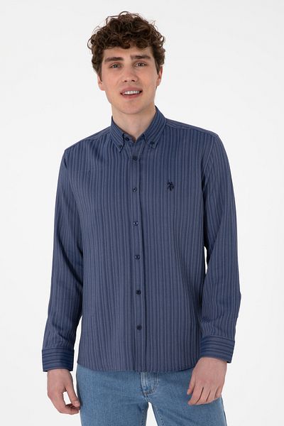 U.S. Polo Assn. Мъжка тъмносиня риза с дълъг ръкав 50299614-VR033