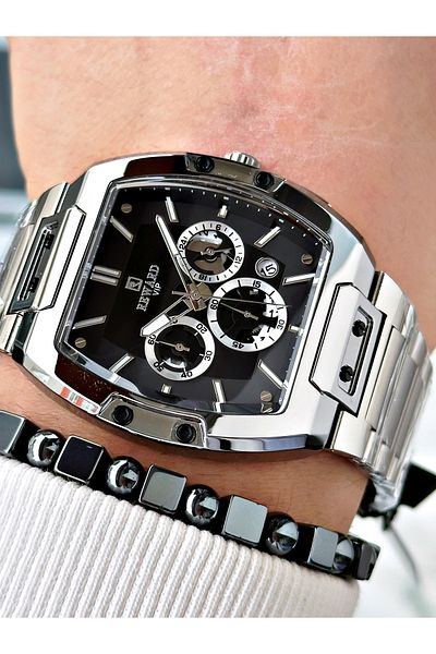 Reward Silver Color Functions Active Square Men's Wrist Watch + Bracelet