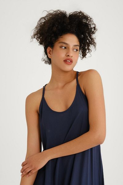 Store Maxi Evening Dress - Modern and Comfortable Style with Back Detail