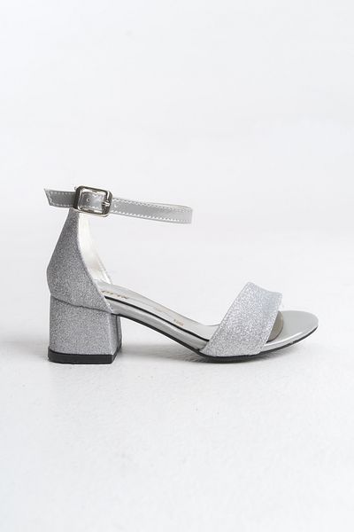 Pabrik Silver Girls' Heeled Shoes, Girls' Evening Dress Shoes