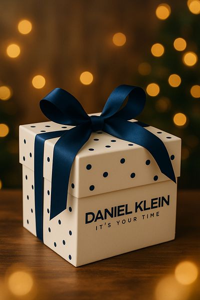 Daniel Klein Gift Box Stylish and Luxurious Packaging with Navy Blue Ribbon Perfect Choice for Special Occasions