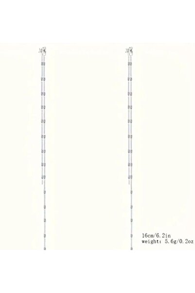 Dgt Luxury Gümüş Kaplama, Şık, Sarkıt Küpe