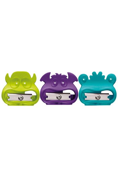 Maped Vivo Monster Single Hole Pencil Sharpener (3 Different Colors / 3 Pieces)