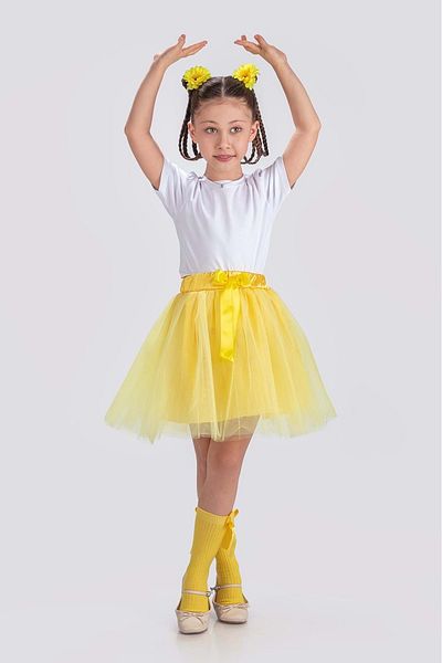 Mnk Baby&Kids Tutu galben curcubeu - Fusta de petrecere pentru fete M00727