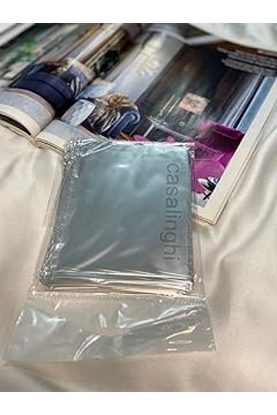 Mu Art Bisaccia Single Color Silver Gift Package Luxury Metalized Bag with Tape 11X12 cm 50Li
