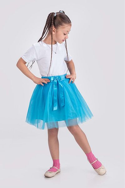Mnk Baby&Kids Rainbow Tutu Girl's Party Skirt M00727 Turquoise