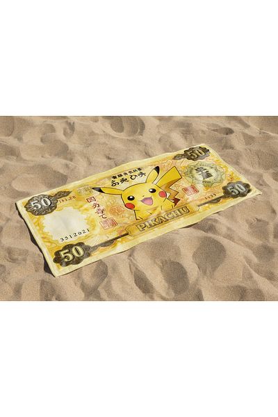 Erays Home Πετσέτα θαλάσσης Pikachu Unisex - Μοντέλο 50 τραπεζογραμματίων για ενήλικες