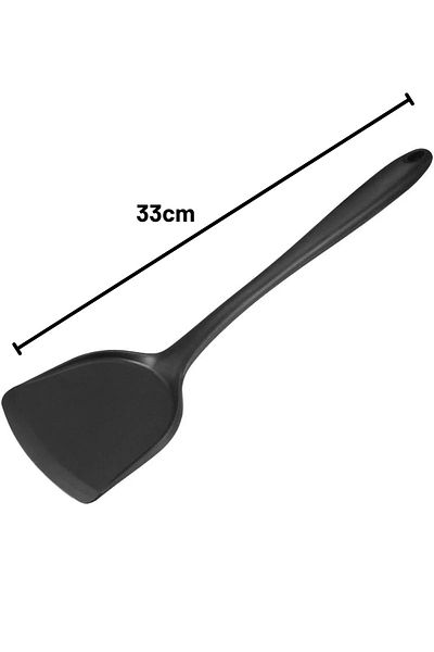 homeneeds Wide Tip Silicone Spatula Ultra Hard, High Temperature Resistant and Non-Stick