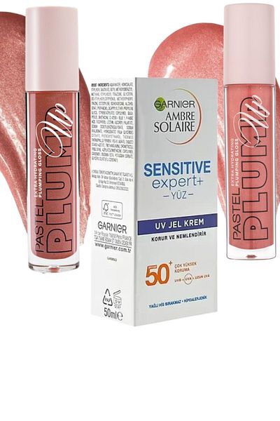 Pastel Plump up 202 and 208 2-Pack Plumping Lip Gloss + Ambre Solaire Sensitive Expert Spf50+