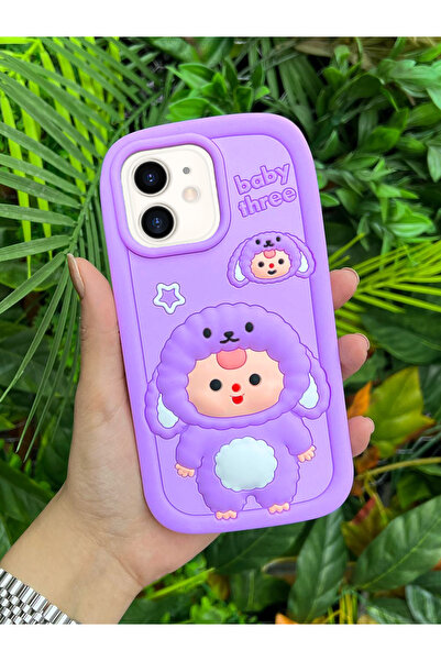 OSG iPhone 12 Pro Ve 12 Uyumlu Darbe Emici Yumuşak Dokulu 3d Tatlı Koyun Dese...