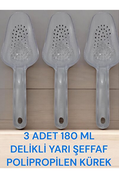 GastroPlast 3 ADET 180 ML DELİKLİ POLİPROPİLEN TURŞU, ZEYTİN, BAKLİYAT KÜREĞİ