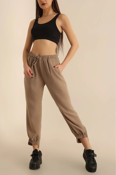 mj style Women's High Waist Linen Italian Pants with Pockets