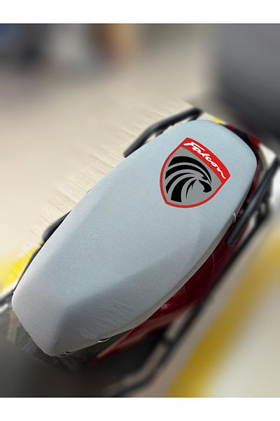 ULTRASHOP Falcon Tecno 50 Efi Gri Husă de șa pentru motocicletă din pânză Husă de șa din bumbac pieptănat cu logo-S