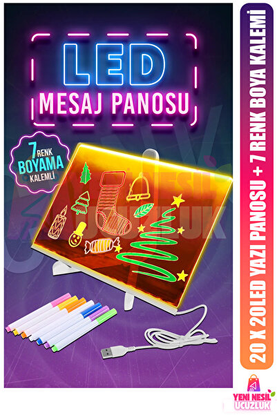 YENİ NESİL UCUZLUK Led Işıklı Yazı Çizim Tahtası Ayarlanabilir Stant Ve Hediy...