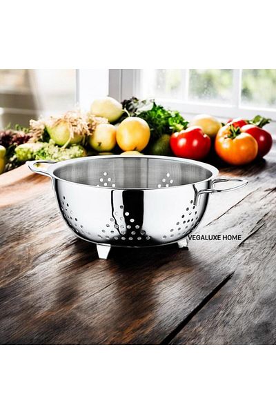 FMS Multi-Purpose Steel Footed Strainer 24 cm