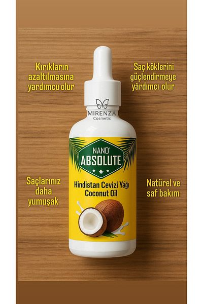 Nano Absolute Coconut Oil 50 ml |   Pure Coconut Oil Moisturizing Oil for Natural Hair and Skin Care
