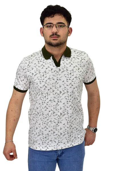Raymons Ανδρικό μπλουζάκι με στάμπα πόλο με γιακά 10600 BGL-ST04539