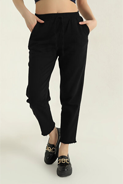 mj style Women's Elastic Waist Gabardine Trousers