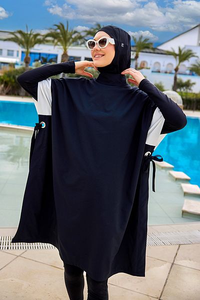 Marina Black Quick Dry Full Covered Hijab Swimsuit M2502