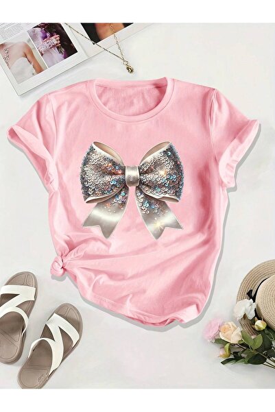 PENTHİLUS Γυναικείο μπλουζάκι με κοντομάνικο φιόγκο