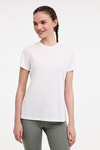 Kinetix Wb Pes C Neck 11Sn230 5Fx Ecru Women's Short Sleeve T-Shirt