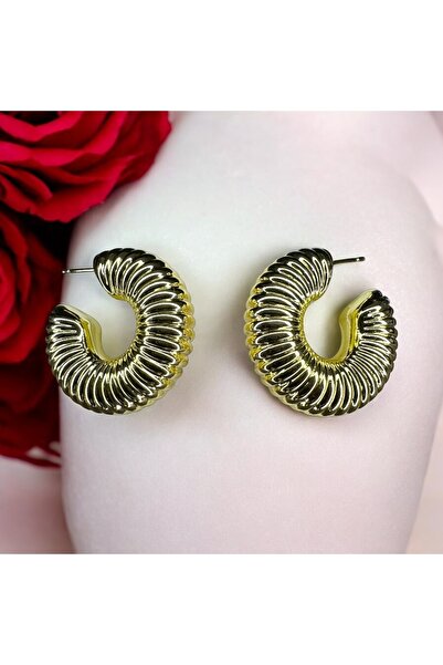 Mesan Accessory XUPING GOLD KADIN BOMBELİ BURGULU ALTIN KAPLAMA HALKA KÜPE