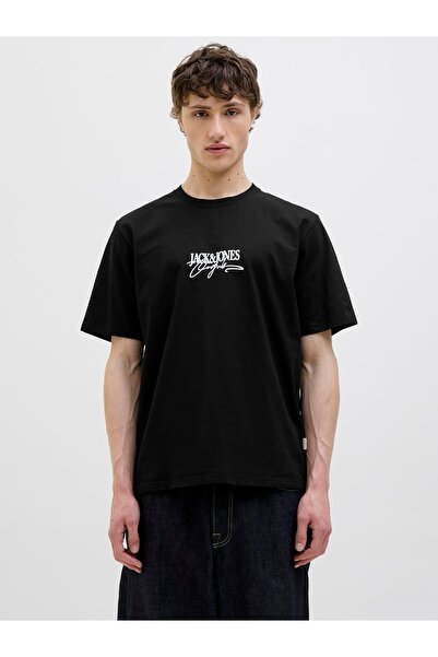 Jack & Jones JORALMERIA BRANDING TEE SS CREW NECK Black