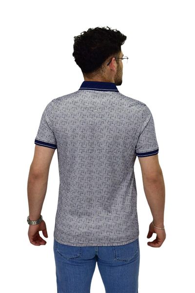 Raymons Ανδρικό μπλουζάκι με γιακά πόλο Mercerized Jacquard με φερμουάρ 7630 BGL-ST04538