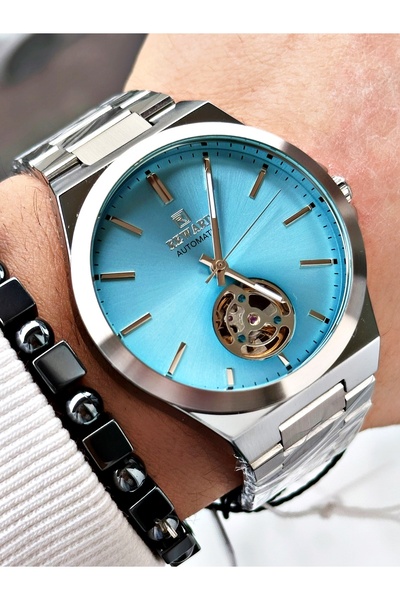 Reward Gümüş Renk Otomatik Kurmalı Çelik Kordon Erkek Kol Saati + BİLEKLİK