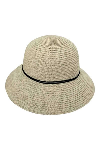 Aware Time Women's Straw Lace-Up Fedora Hat