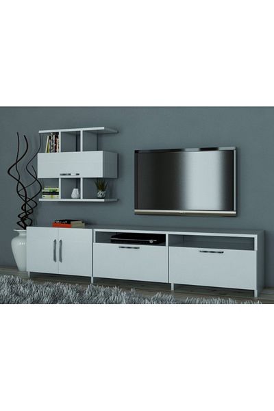 SAHABA Nevada white TV table