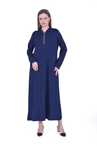 Invee INVEE 6937 - Rochie bleumarin cu două fire
