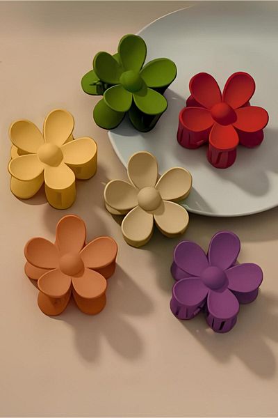 PREGIO Women's 6-Piece Colorful Daisy Daisy Latch Clasp Set