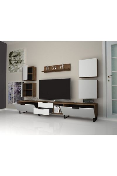 SAHABA Wind W&b white and brown TV table model