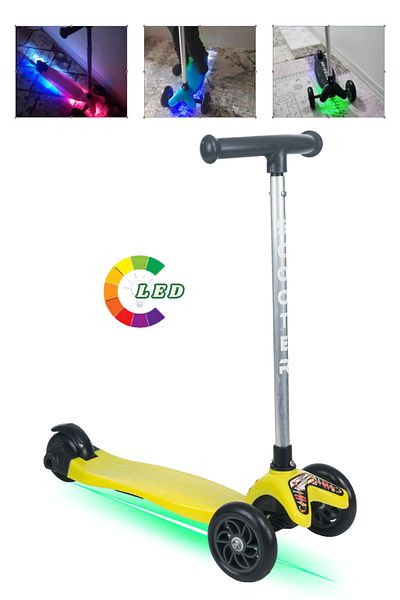 Tois 3 Wheel Height Adjustable Scooter with Color Led Lights