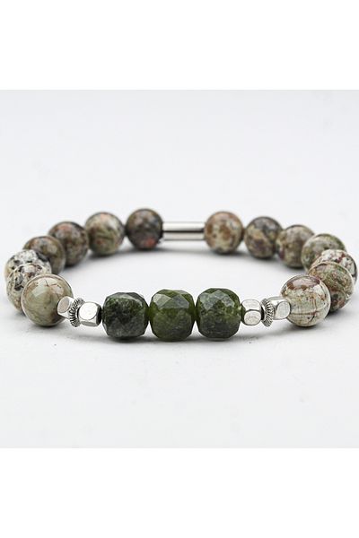 Skygo Agate Stone Fishing Line Rubberized Bracelet