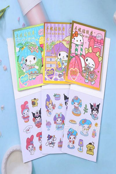 ÖZ KIRTASİYE Kuromi 3-Pack Mini Sticker Notebook - 840 Pieces - Sticker