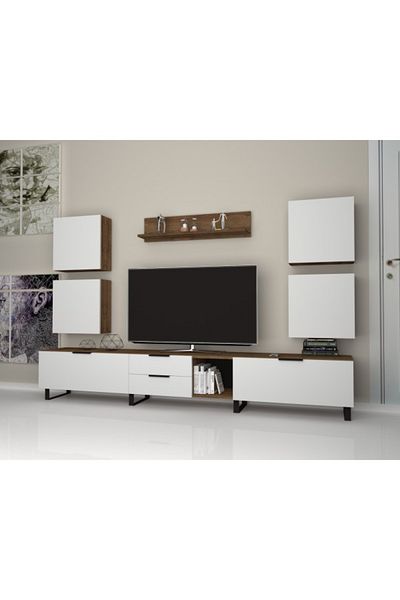 SAHABA Wind W&b white and brown TV table model