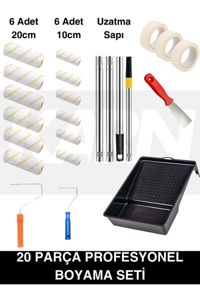 KARN Professional 20 Piece Paint Set |   Roll |   Band |   Spatula |   Pan |   Extension Handle |   Practical Painting Kit