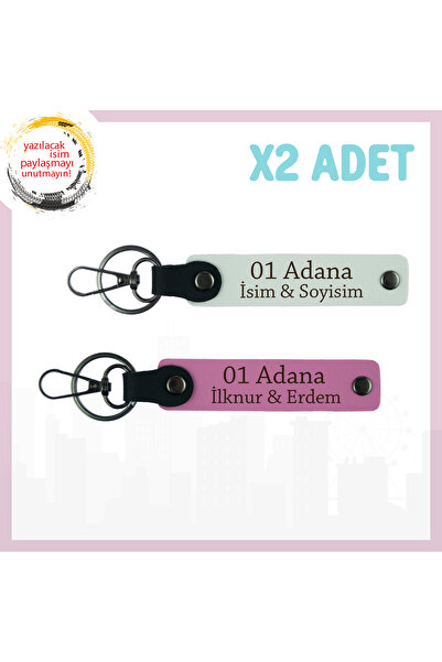 Asortishey اسم مكتوب 01 Adana Elegance هدية خاصة سلسلة مفاتيح أنيقة مليئة بحب...