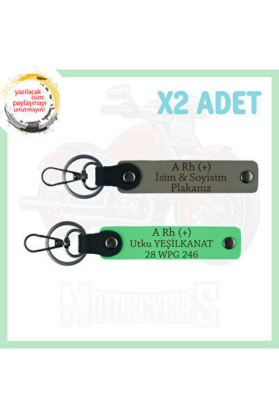Asortishey Safe Driving 2-Keychain with Biker Buddies, Name Plate and A+ Bloo...