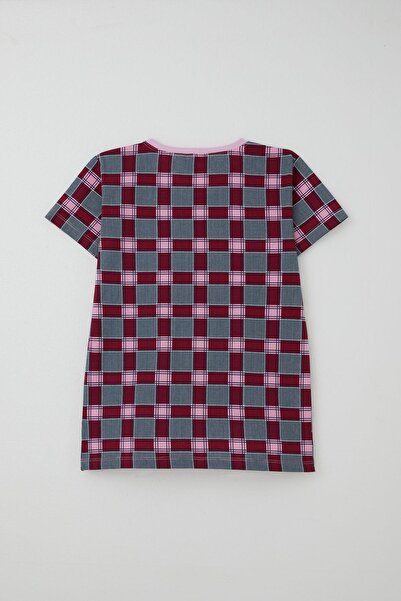 Breeze Girl's Pajama Set with Shorts, Plaid Pattern, 10-14 Years, Mixed Color